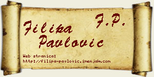 Filipa Pavlović vizit kartica